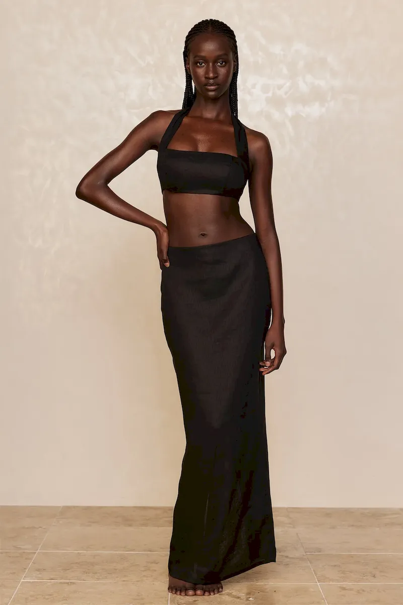 Montserrat Top Black Linen - Image 5