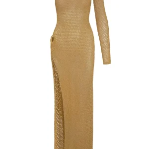 Palermo Dress Antique Gold Lace Crochet