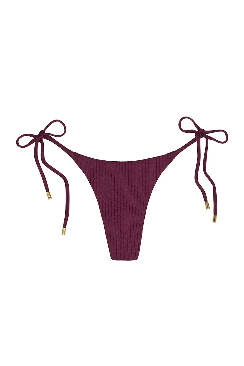 Palma Thong Eggplant Wide Rib