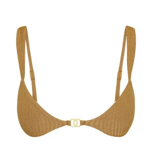 Petit Ermitage Top Antique Gold Lurex Rib (Small Bust)