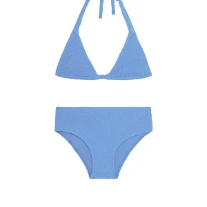 Palma Top & Seychelles Bottom Set Azure Crinkle