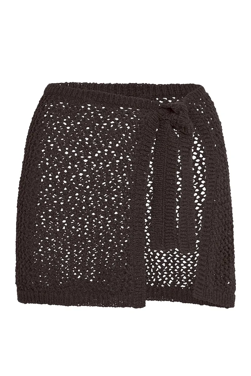 Santa Marta Sarong Espresso Petit Crochet