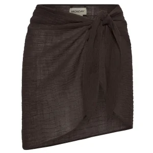 South Beach Sarong Espresso Crinkle Linen