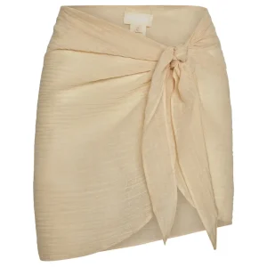 South Beach Sarong Vanilla Crinkle Linen