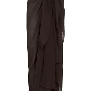 St. Tropez Sarong Espresso Crinkle Linen