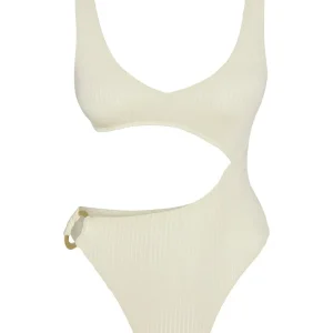 St. Barth’s One Piece Ivory Shiny Rib