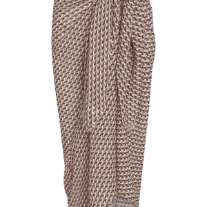 St. Tropez Sarong Husk Geo Crinkle Linen