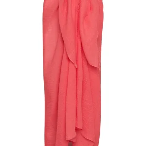 St. Tropez Sarong Strawberry Crinkle Linen