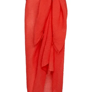 St. Tropez Sarong Chili Pepper Crinkle Linen