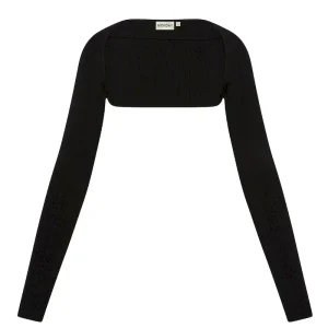 Silver Lake Knitwear Bolero Black Rib