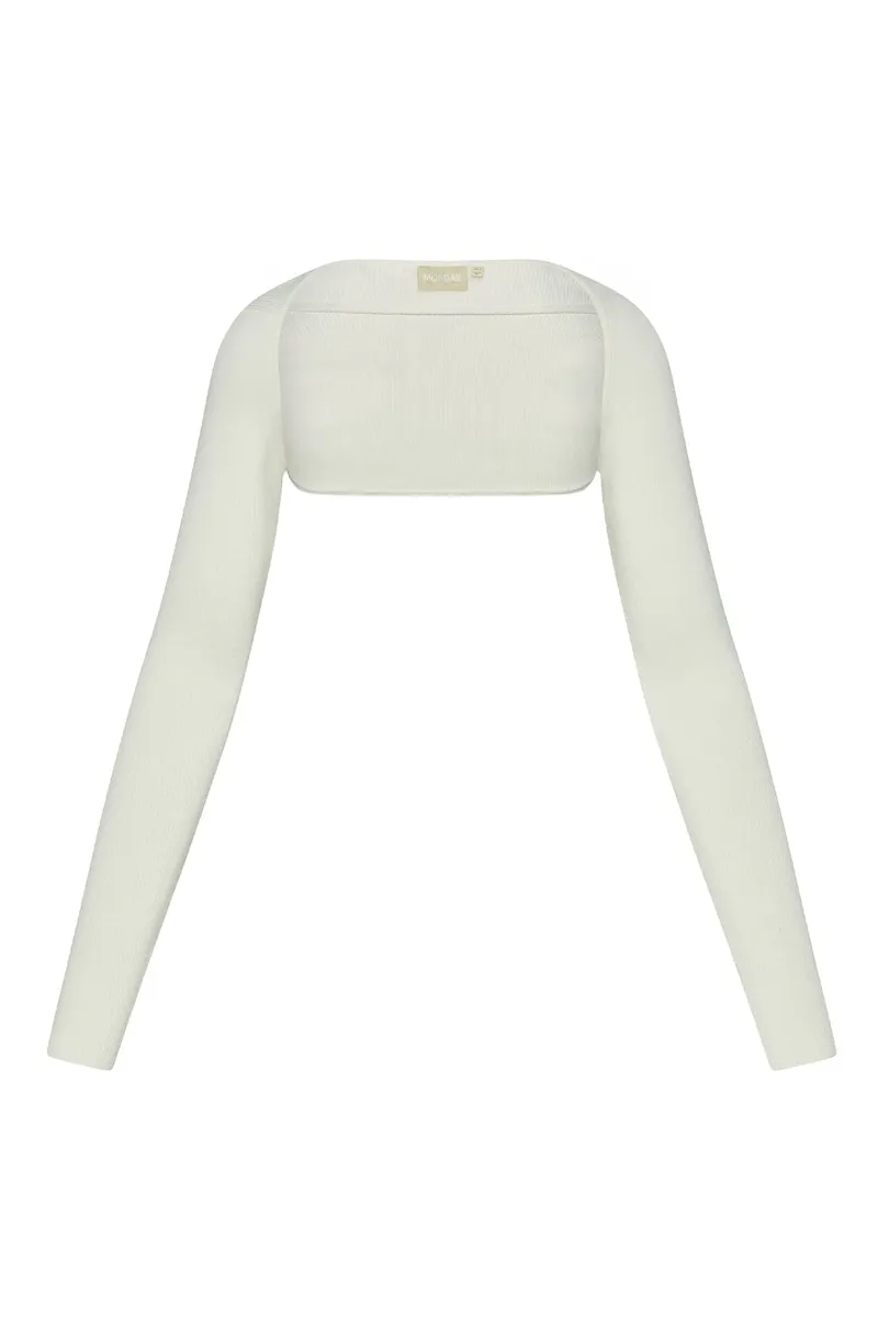 Silver Lake Knitwear Bolero White Rib