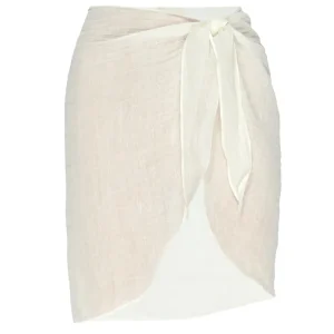 South Beach Sarong Ivory Crinkle