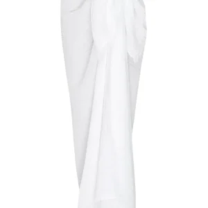 St. Tropez Sarong White Crinkle Linen