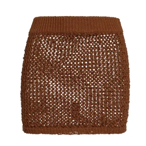 Venice Skirt Bronze Diamond Crochet