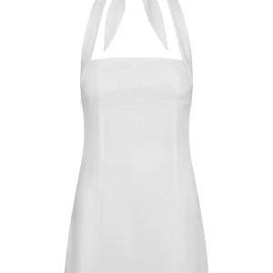 Montserrat Mini Dress White Linen