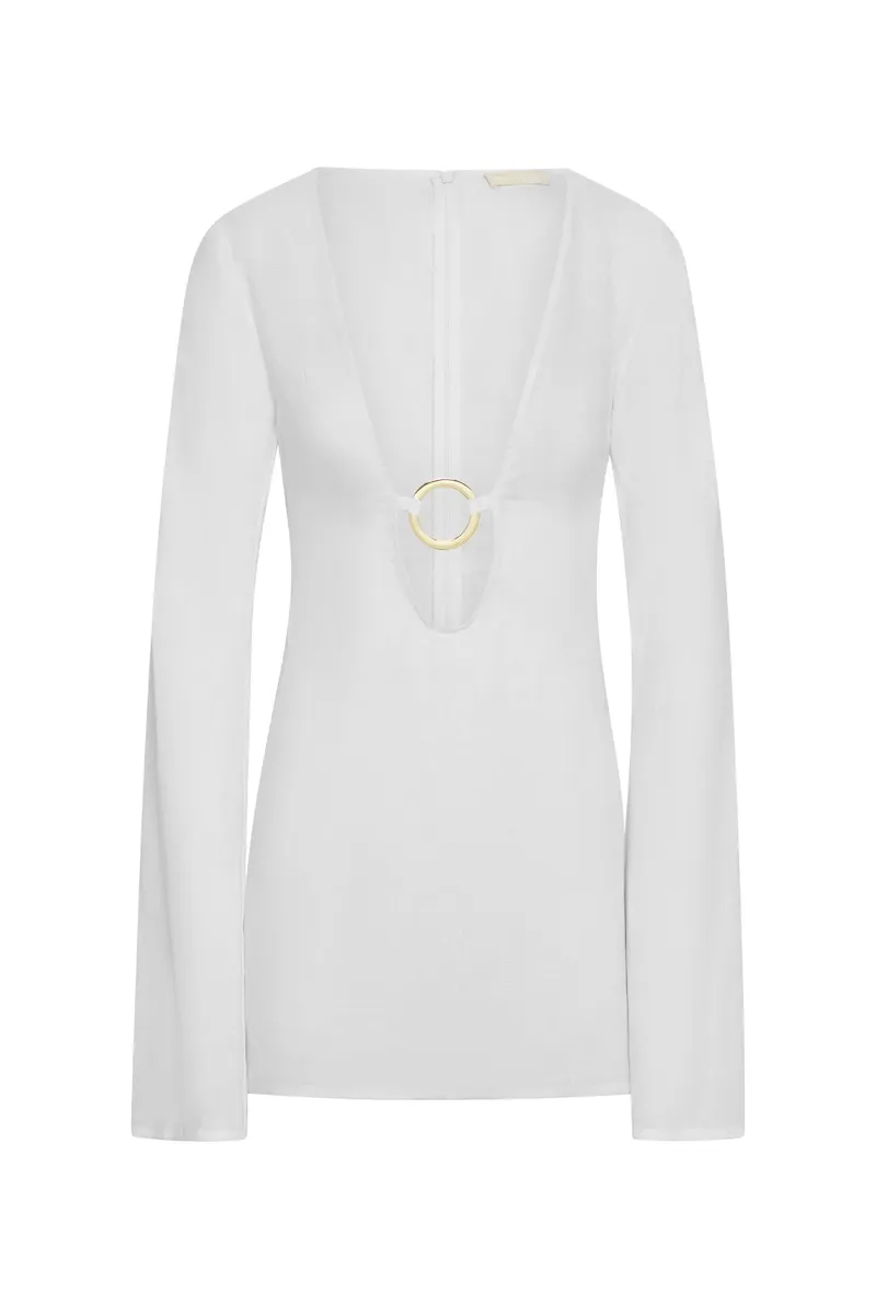 Montego Mini Dress White Linen